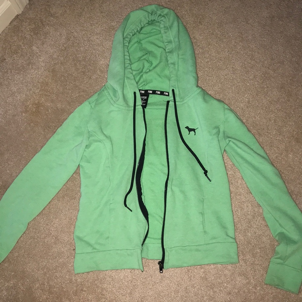 Pink Victoria secret zip up sweater